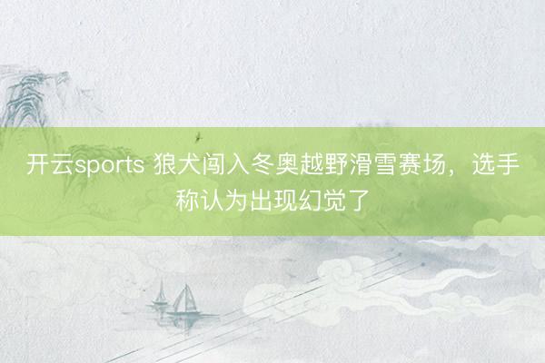 开云sports 狼犬闯入冬奥越野滑雪赛场,选手称认为出现幻觉了