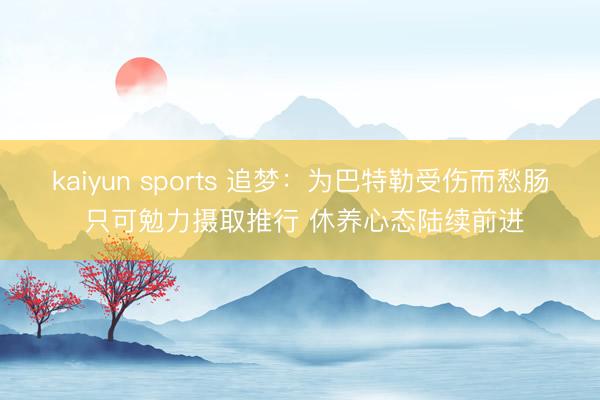 kaiyun sports 追梦:为巴特勒受伤而愁肠 只可勉力摄取推行 休养心态陆续前进