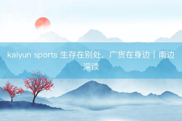 kaiyun sports 生存在别处，广货在身边｜南边深读