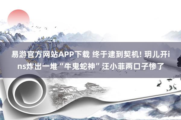 易游官方网站APP下载 终于逮到契机! 玥儿开ins炸出一堆“牛鬼蛇神”汪小菲两口子惨了