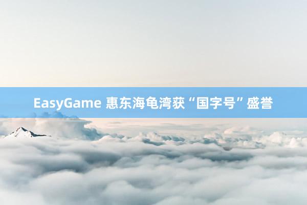 EasyGame 惠东海龟湾获“国字号”盛誉
