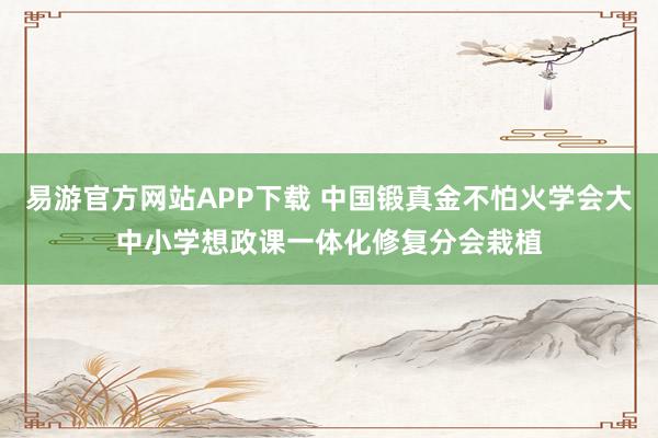 易游官方网站APP下载 中国锻真金不怕火学会大中小学想政课一体化修复分会栽植