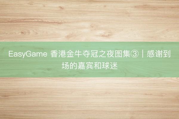 EasyGame 香港金牛夺冠之夜图集③｜感谢到场的嘉宾和球迷
