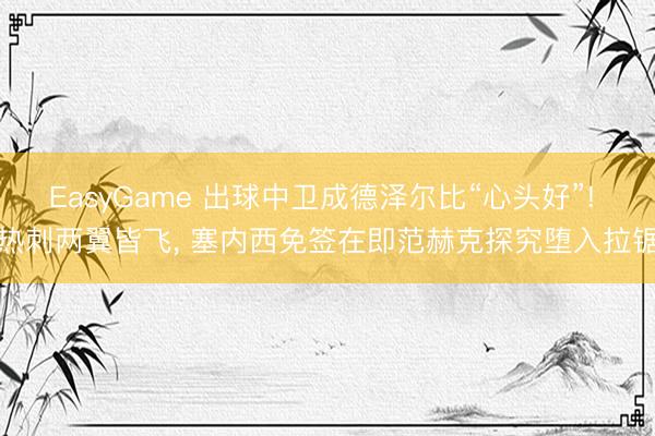 EasyGame 出球中卫成德泽尔比“心头好”! 热刺两翼皆飞， 塞内西免签在即范赫克探究堕入拉锯